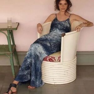 Anthropologie Partimi 100% Silk Maxi Dress Size 4